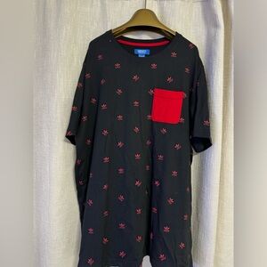 Adidas Men's Black Tee with Red Pocket